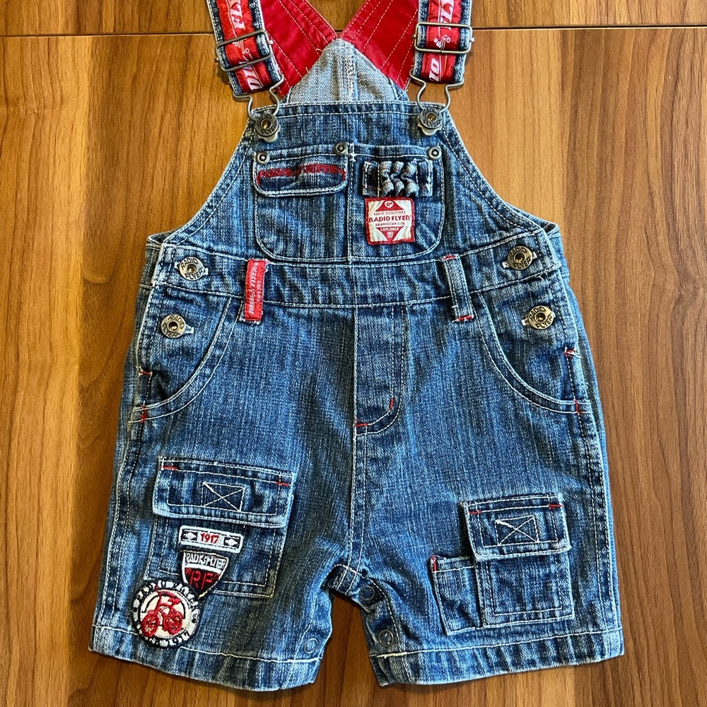 Vintage Radio Flyer 6-9M Shortalls
